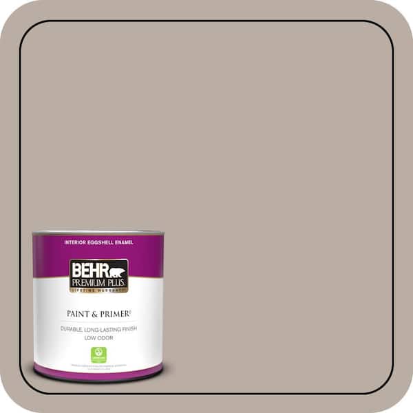 BEHR PREMIUM PLUS 1 qt. #N200-3 Nightingale Gray Eggshell Enamel Low Odor Interior Paint & Primer