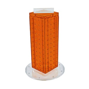 12 in. H x 4 in. W Pegboard Tower with 16-Gift Pockets in Orange