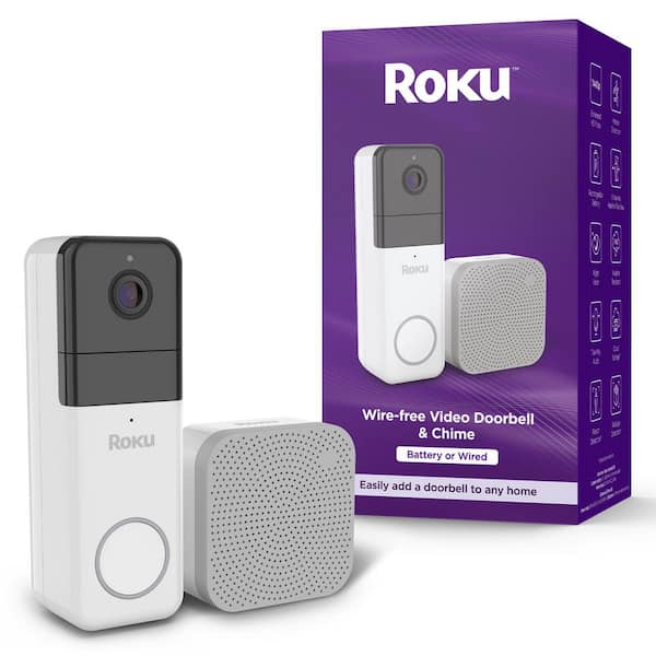 Roku Wire-free Video Doorbell & Chime with Motion & Sound Detection