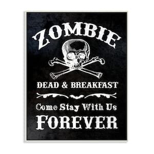 10 in. x 15 in. "Zombie Bed and Breakfast" by Daphne Polselli Printed Wood Wall Art