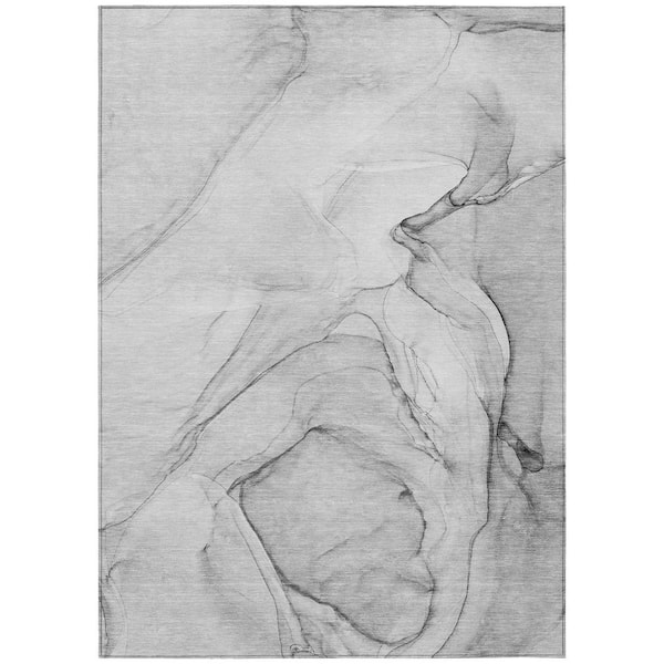 Chantille ACN502 Gray 8 ft. x 10 ft. Machine Washable Indoor/Outdoor Geometric Area Rug