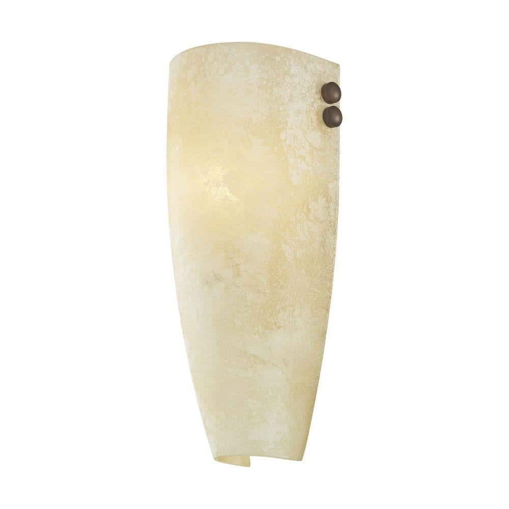 Imperial Bronze 12'' Wall Sconce with Scavo Glass