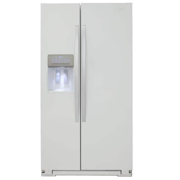 Whirlpool 26.4 cu. ft. Side by Side Refrigerator in White Ice