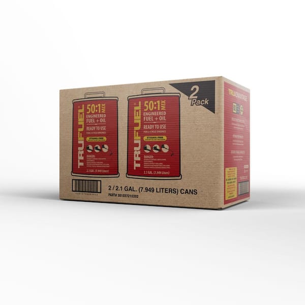 TruFuel 2-Cycle 50:1 Pre-Mixed Fuel and Oil 2.1 Gal. (2-Pack