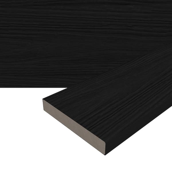 Cortes Plus 0.88 in. x 5.43 in. x 16 ft. Rustic and Wood Grain Indian Ebony Composite Decking Board