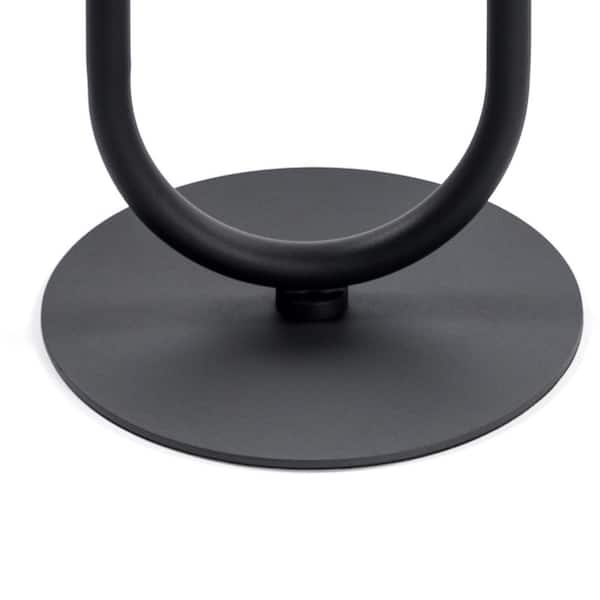 Tenleaf Black Metal 24 in. Height Lantern-shaped Outdoor