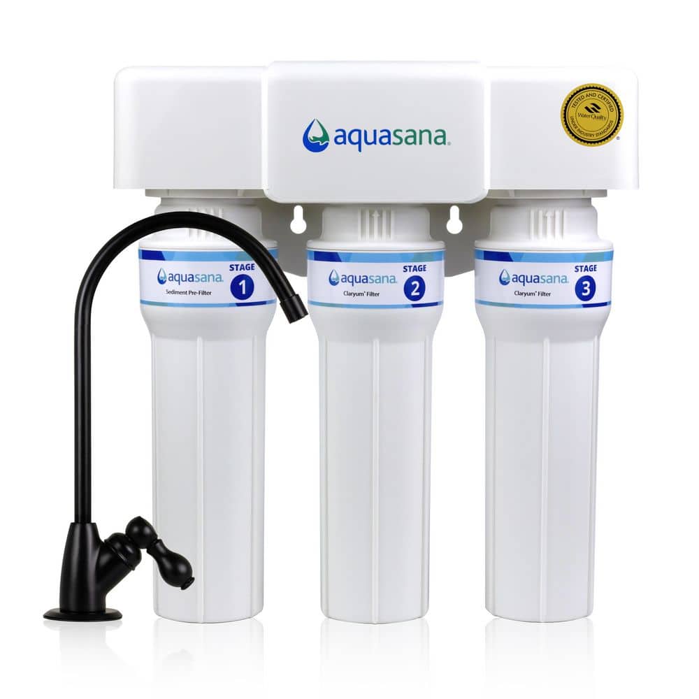 Under Sink Drinking Water Filter : 3-Stage : Max Flow : Reduce PFAS, Lead & Chlorine : Matte Black Faucet price history on PriceWatchPro