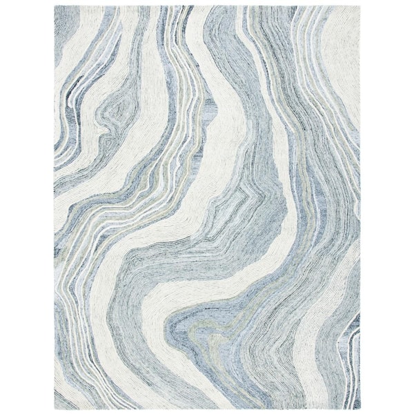 SAFAVIEH Fifth Avenue Gray/Ivory 8 ft. x 10 ft. Gradient Abstract Area Rug