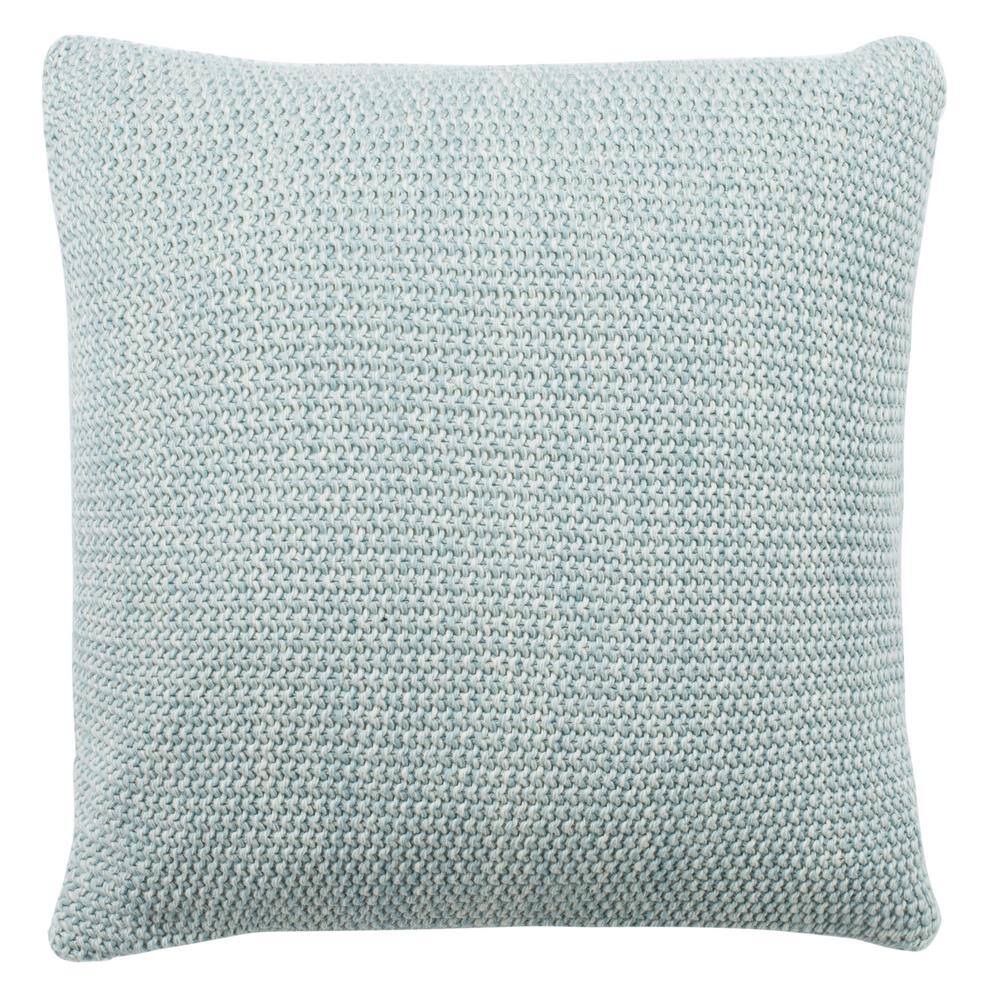 Liliana Light Blue Knit Square Decorative Pillow