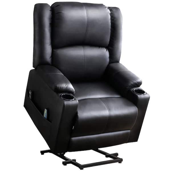 COMHOMA Swivel Rocker Recliner Chair PU Leather Rocking Sofa with