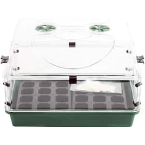 Domed Seed Starting Propagator with Seedling Trays and Height Extender