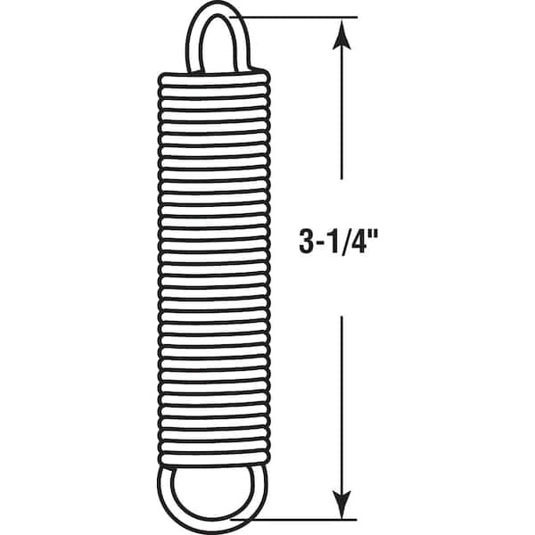 Prime-Line SP 9618 Nickel Plated Steel Extension Spring 5/8 Dia x 3-1/4 L in. 