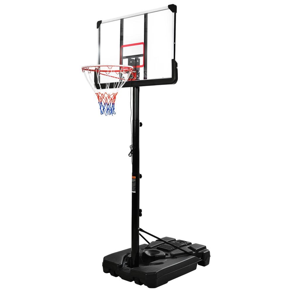 Tidoin 6.6 ft. x 10 ft. Adjustable Height Portable Basketball Hoop ...