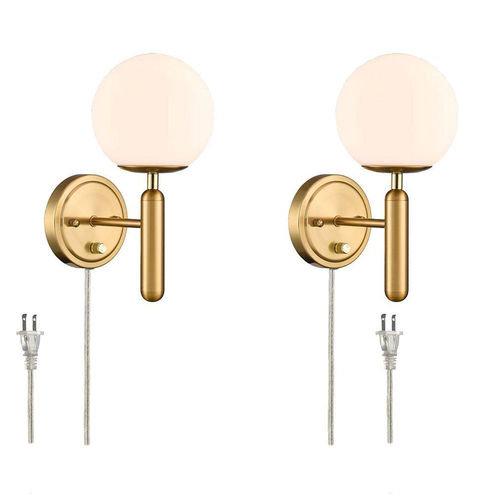15.35 in. 1 light Gold Modern Wall Sconce with Glass Shade price history on PriceWatchPro