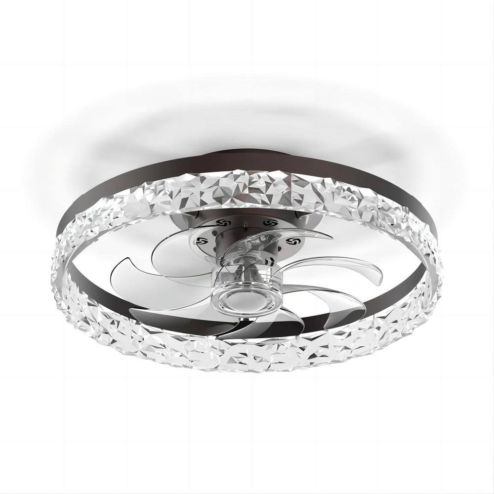 Bronze 19.6'' Low Profile LED Ceiling Fan with Remote