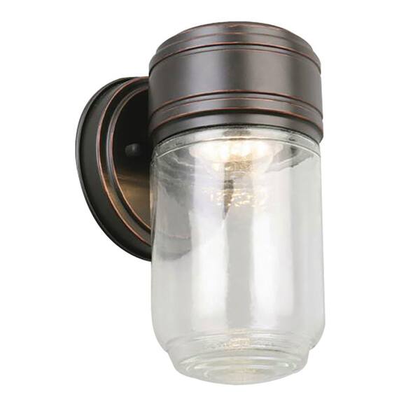 Design House Harris 8-Watt Oil Rubbed Bronze Integrated LED Outdoor Wall Lantern Sconce