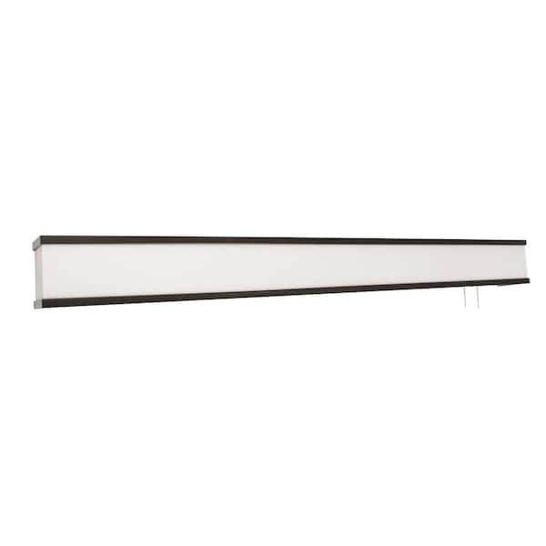 AFX Randolph 2 Rubbed Bronze LED Wall Sconce with LumaFuse Linen White Shade