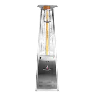 92 in. 66,000 BTU Stainless Steel Pyramid Flame Liquid Propane Patio Heater