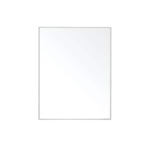 Sonoma 24 in. W x 32 in. H Framed Rectangular Bathroom Vanity Mirror in Silver