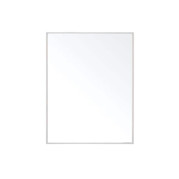 Avanity Sonoma 24 in. W x 32 in. H Framed Rectangular Bathroom Vanity Mirror in Silver
