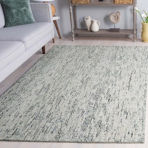 Abstract Green/Ivory 8 ft. x 10 ft. Speckled Area Rug