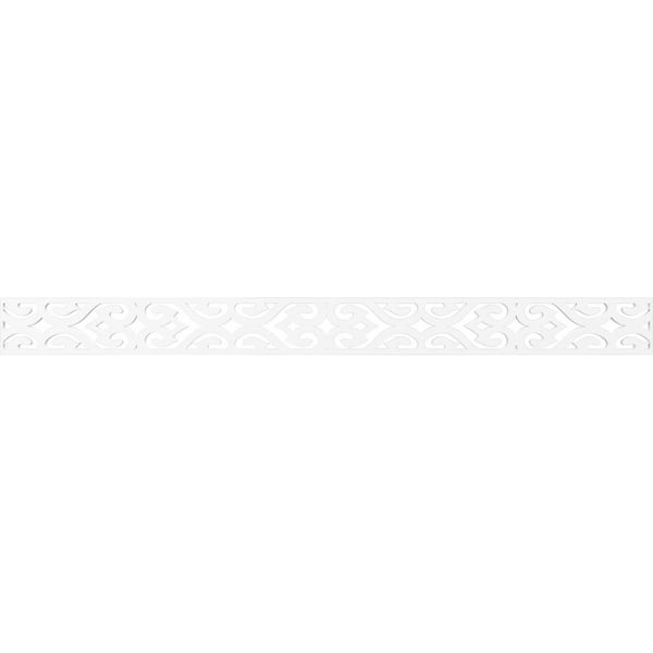 Ekena Millwork Keene Fretwork 0.375 in. D x 46.375 in. W x 4 in. L PVC Panel Moulding