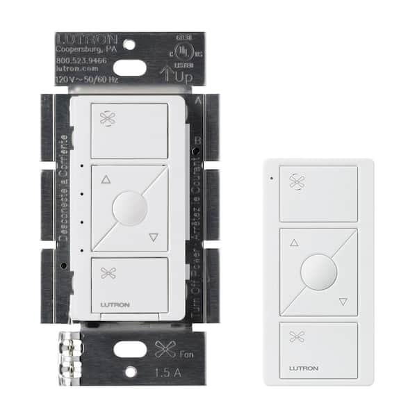 Caseta Smart Fan Speed Control and Remote Kit, White (CASETA-FAN-PICO)