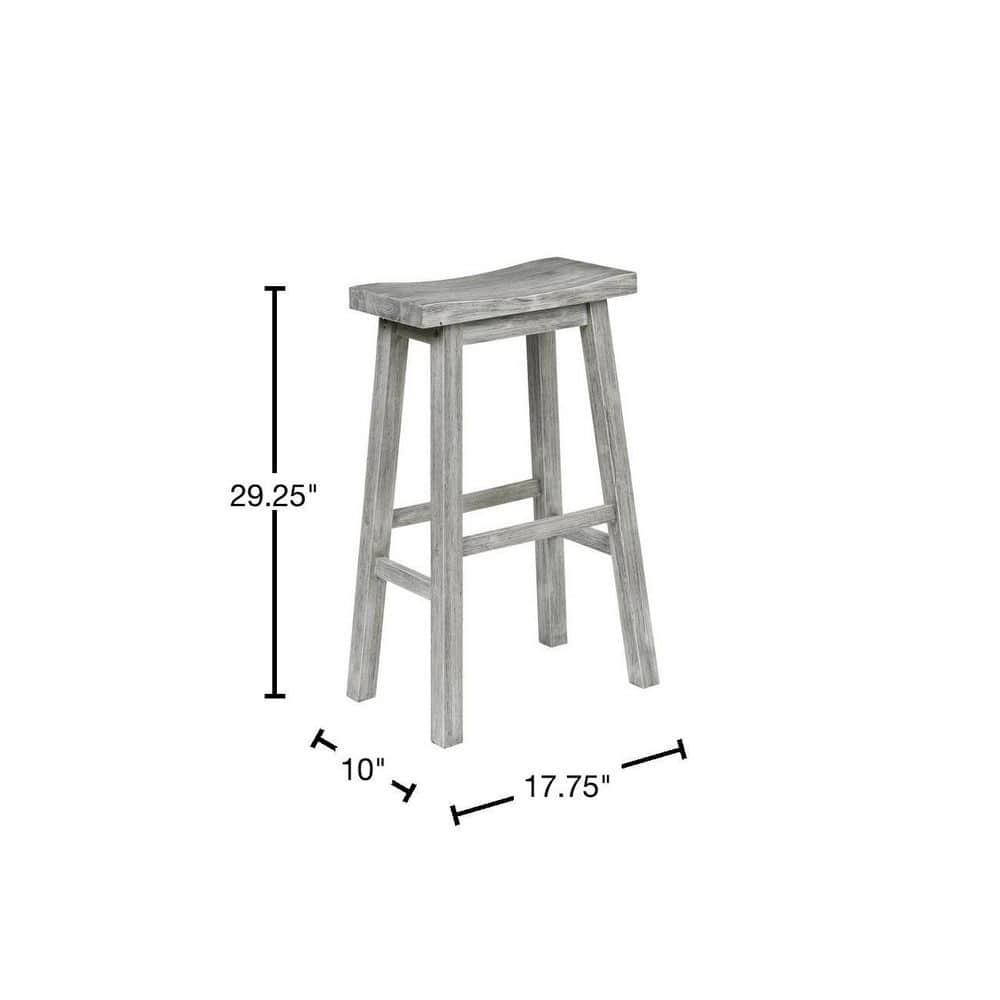 Sonoma 29" Storm Gray Wire-Brush Saddle Barstool