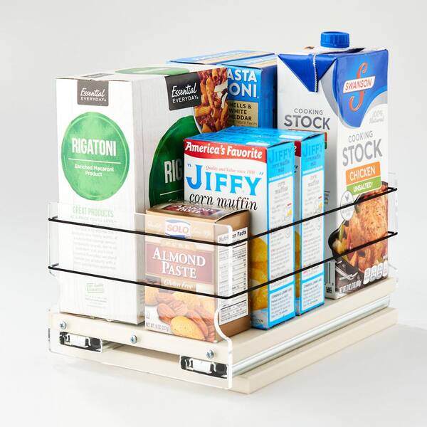 Vertical Spice 1-Shelf Cream Spice Organizer Drawer