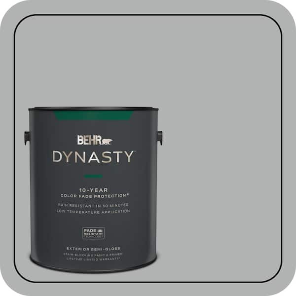 BEHR DYNASTY 1 gal. #PPU26-08 Silverstone Semi-Gloss Enamel Exterior Stain-Blocking Paint & Primer
