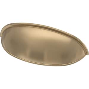 Dual Mount 2-1/2 or 3 in. (64/76 mm) Champagne Bronze Cabinet Drawer Cup Pull