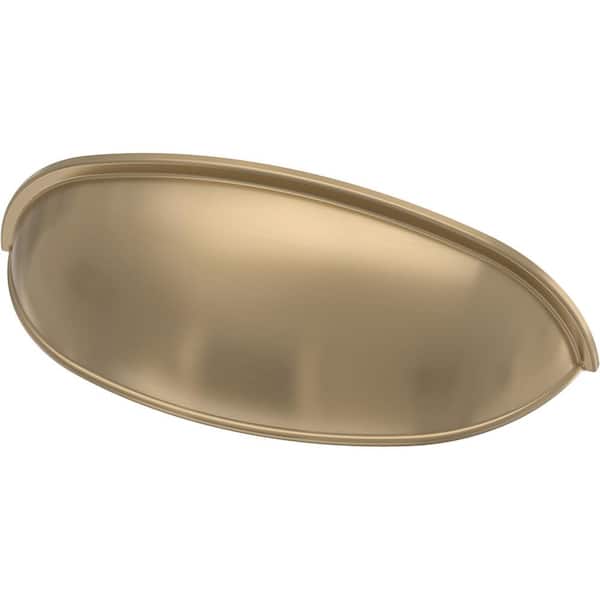 Liberty 2 -1/2 or 3 in. (64 or 76 mm) Center-to-Center Champagne Bronze Dual Mount Cup Drawer Pull