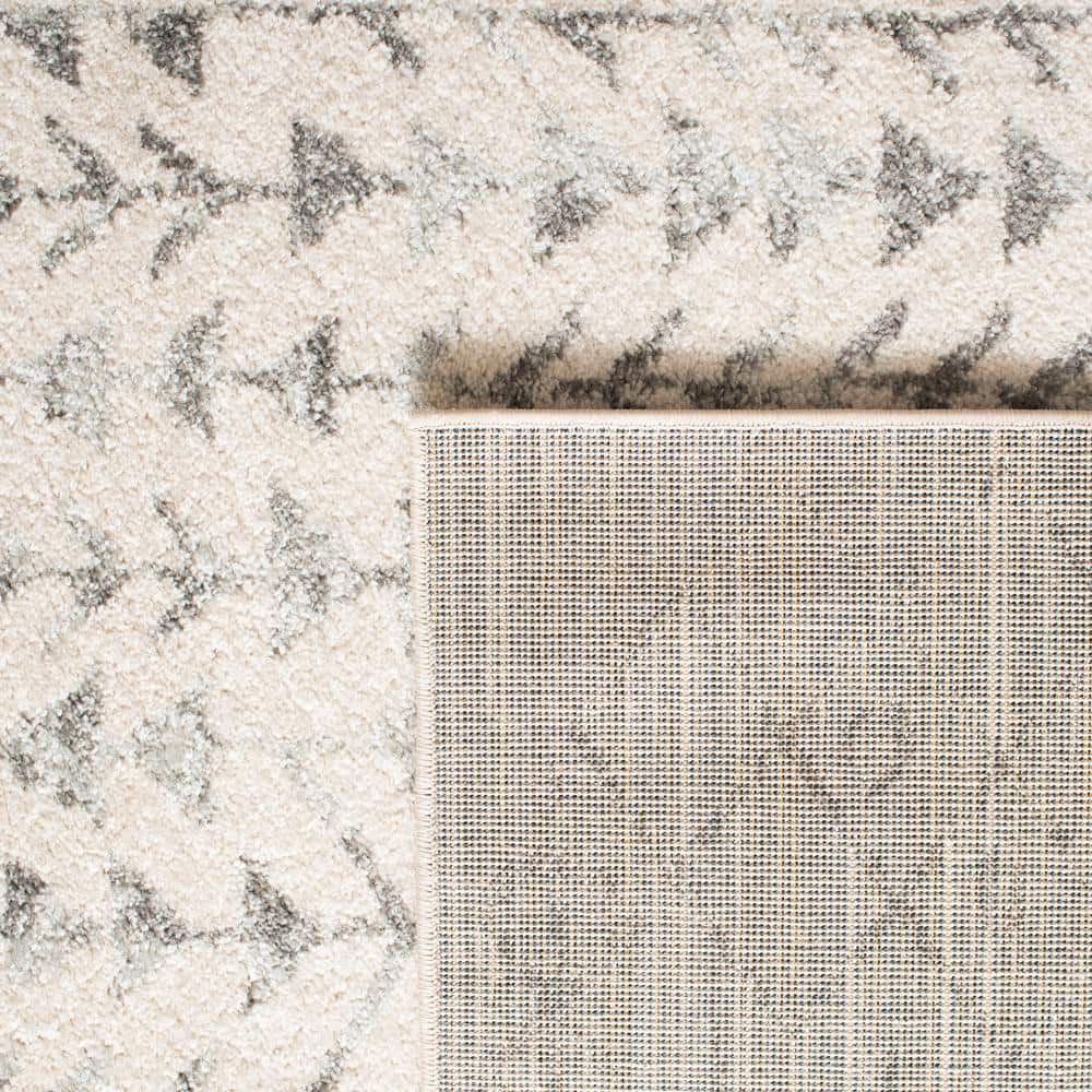 Ivory and Grey Hand-knotted Round Wool Area Rug