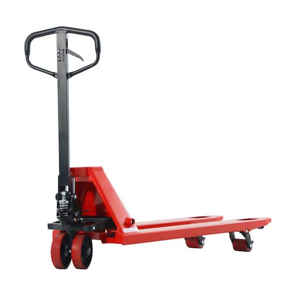 48X27 in. Fork Size Material Handling Pallet Jack Hand Manual Pallet Truck 6,600 lbs. Load Capacity Red