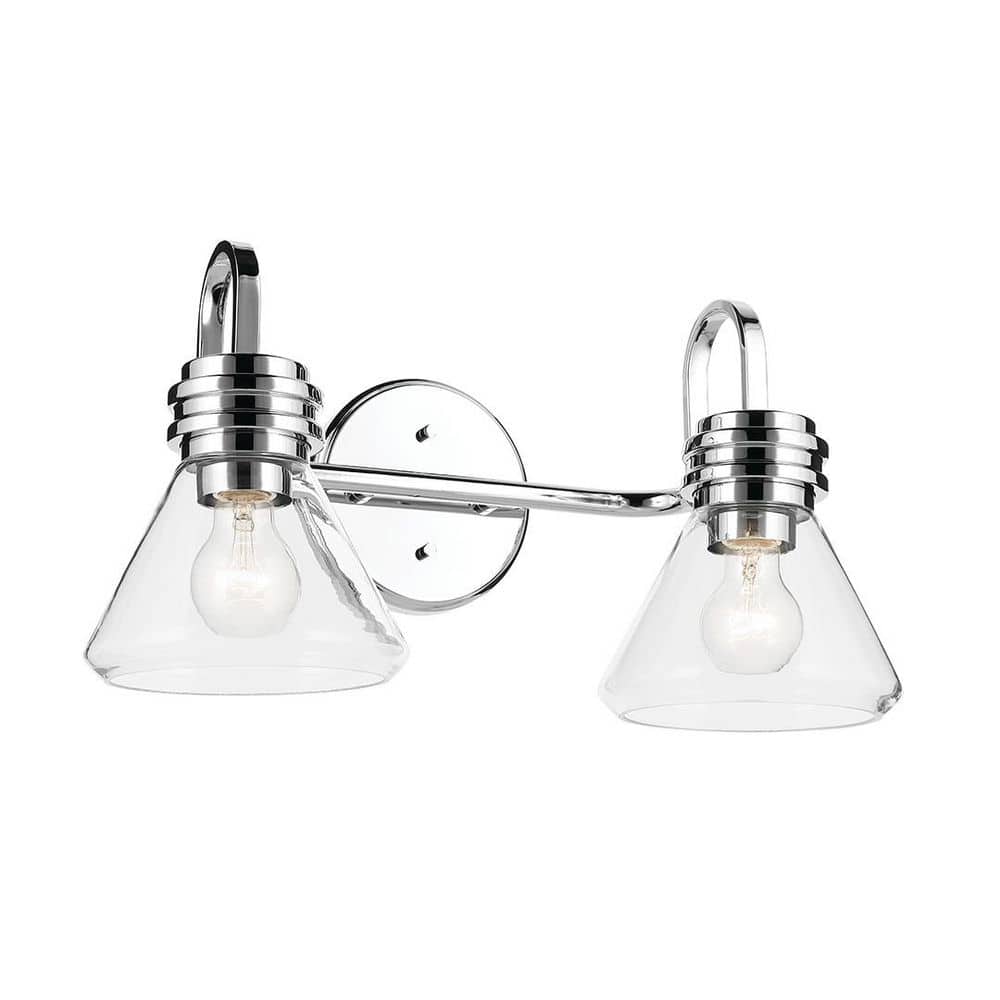Farum 19.25 in. 2-Light Vanity Light with Clear Glass in Chrome price history on PriceWatchPro