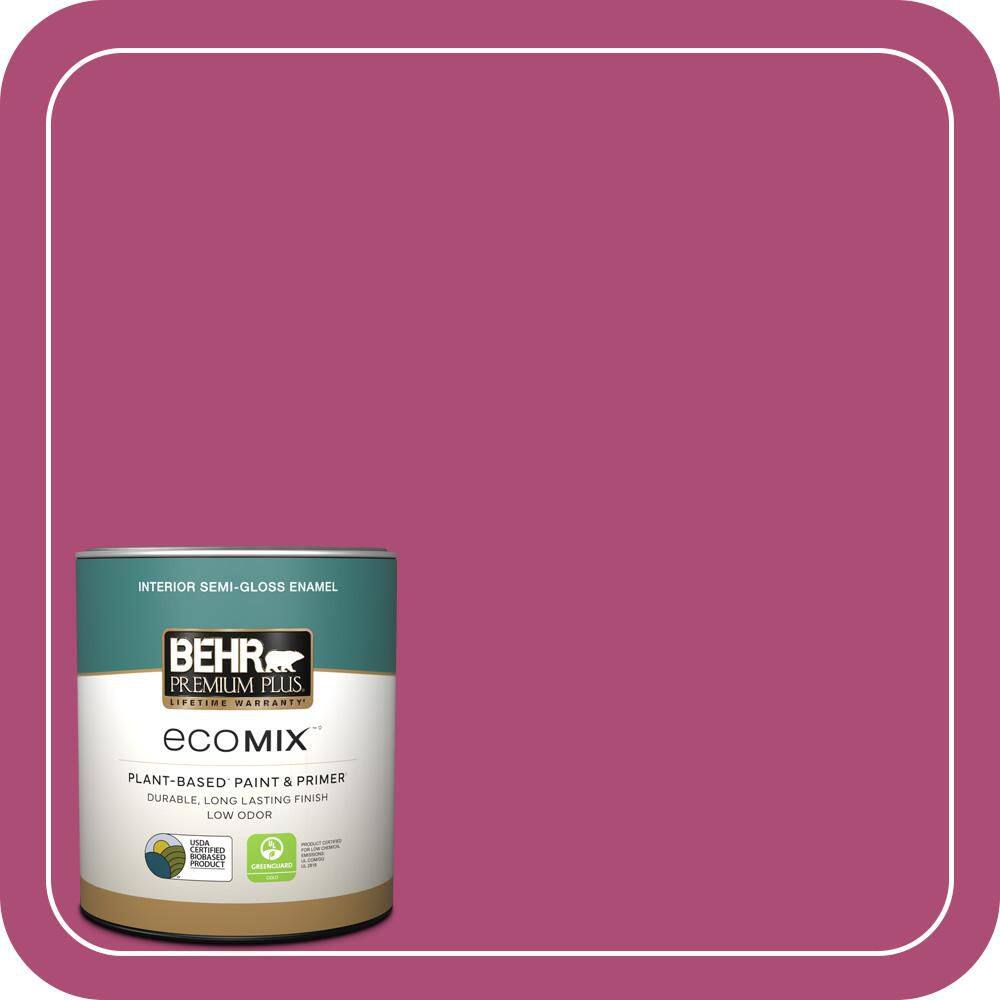1 qt. #100B-7 Hot Pink Semi-Gloss Enamel EcoMix Plant-Based Interior Paint & Primer price history on PriceWatchPro