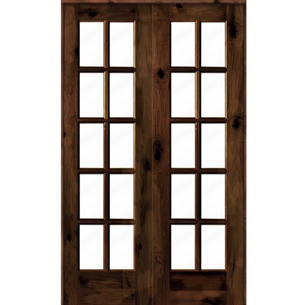 Krosswood Doors 48 in. x 80 in. Knotty Alder Universal/Reversible 10 ...