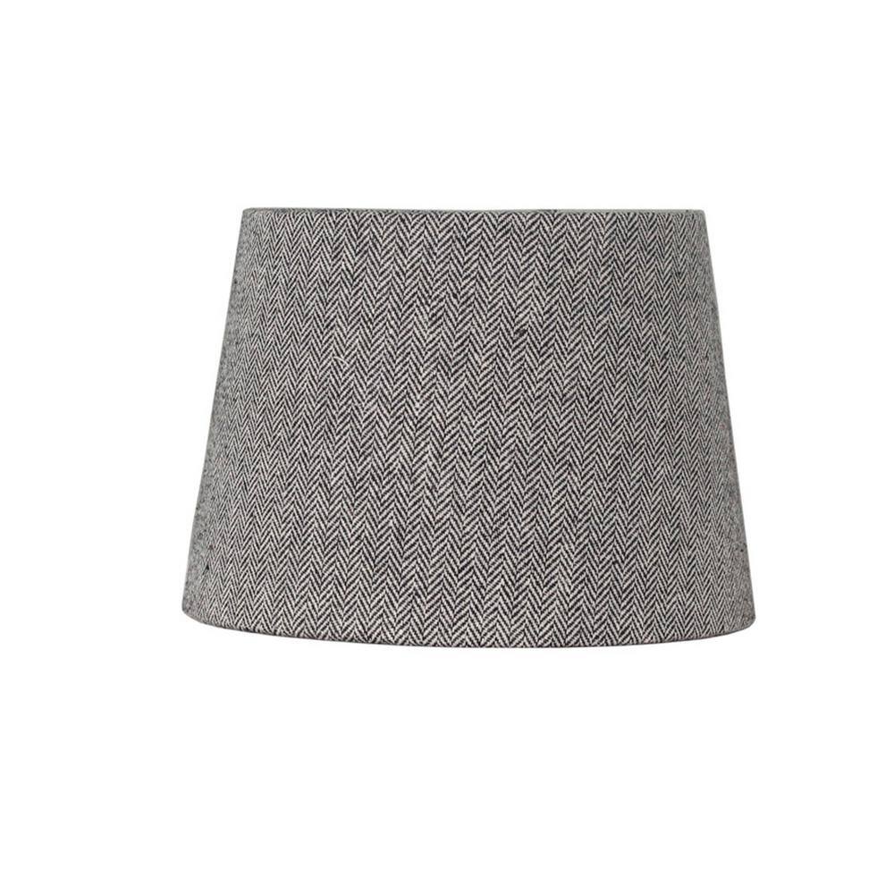 Mix & Match 8 in. x 10 in. x 7 in. Height Dark Herringbone Hardback Drum Sh