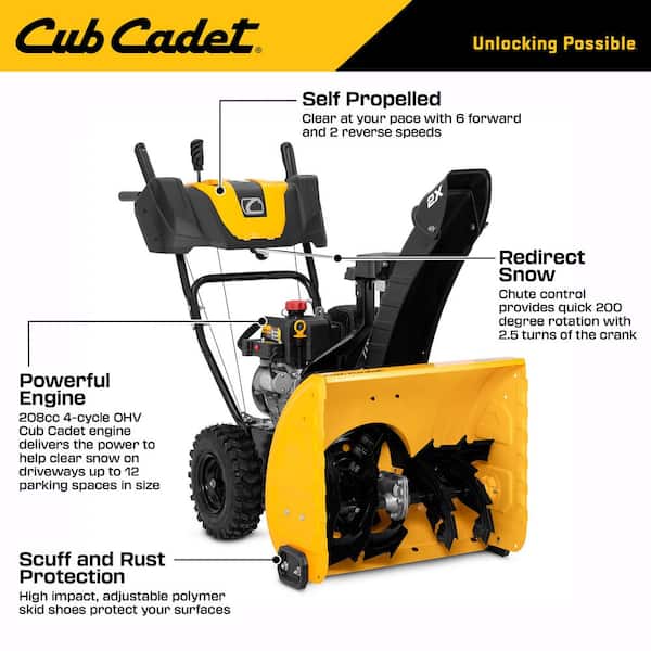 2 in. x 24 in. 208 cc Electric Start Gas 2-Stage Snow Blower