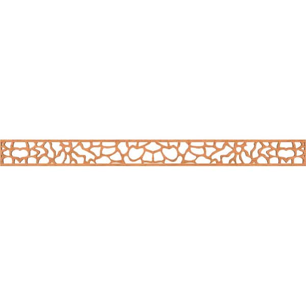 Ekena Millwork Rochester Fretwork 0.25 in. D x 46.375 in. W x 4 in. L Cherry Wood Panel Moulding
