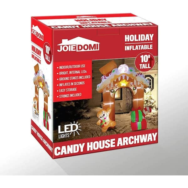 10 Tall Inflatable Gingerbread House Archway Outdoor - View #6