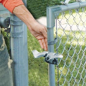 2-3/8 in. x 1-3/8 in. Galvanized Chain Link Fence Aluminum Clink Butterfly Latch