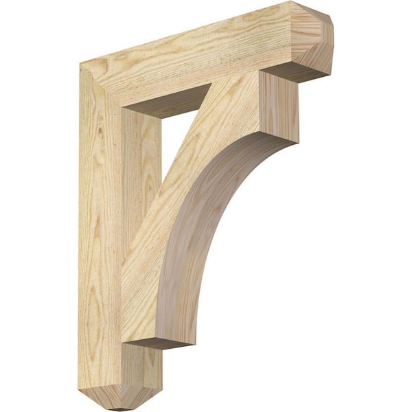 Ekena Millwork 4 in. x 24 in. x 20 in. Douglas Fir Westlake Craftsman Rough Sawn Bracket