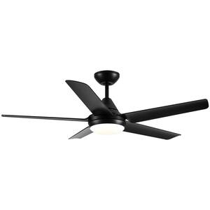 48 in. Integrated LED Indoor Black Modern Style Ceiling Fan with Remote Control and 3 Gear Wind Speed