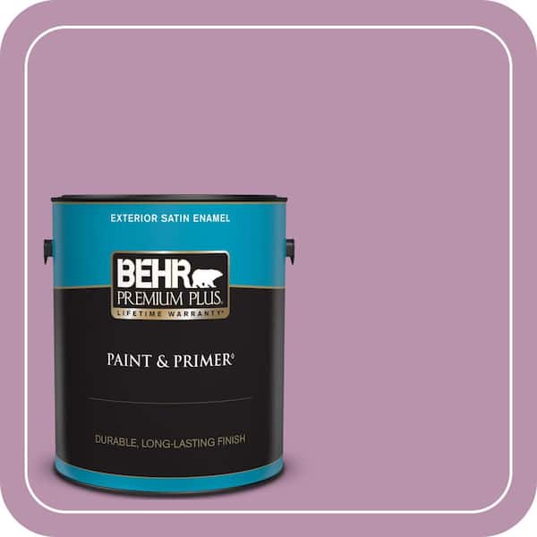 BEHR PREMIUM PLUS 1 gal. #680D-5 Bed of Roses Satin Enamel Exterior Paint & Primer