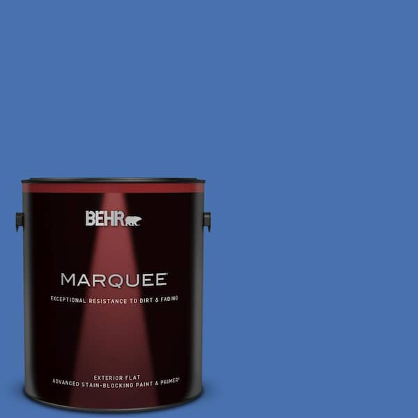 BEHR MARQUEE 1 gal. Home Decorators Collection #HDC-SM16-07 Croquet Blue Flat Exterior Paint & Primer