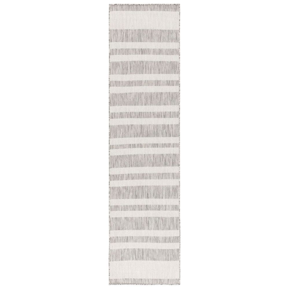 Beach House Gray/Ivory 2 ft. x 8 ft. Striped Distressed Indoor/Outdoor Runner Rug price history on PriceWatchPro