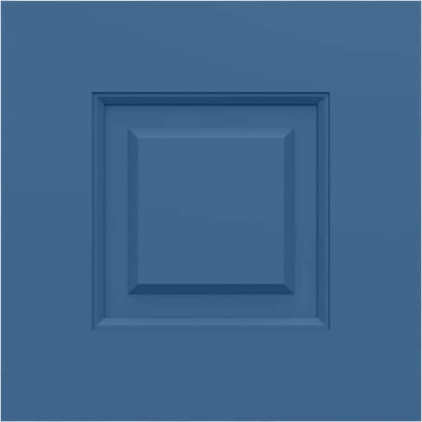 12 in. W x 12 in. H EnduraCore Composite Raised Panel Shutters Sample, Sojourn Blue