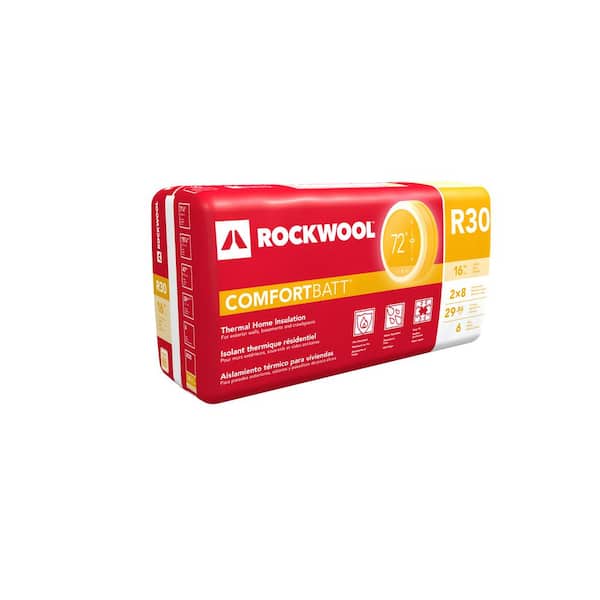 ROCKWOOL R-30 Comfortbatt 7-1/4 in. x 15 in. x 47 in. Fire Resistant Stone Wool Insulation Batt (29.9 sqft)