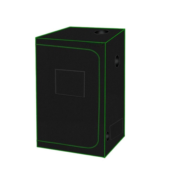 Justincity 2 ft. x 2 ft. Grow Tent Reflective 600D Mylar Hydroponic with Window and Floor Tray for Indoor Plant Growing